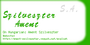 szilveszter ament business card